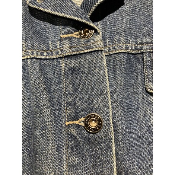 Route 66 Denim Jacket Women’s Size Large Blue Long Sleeve Button Up - Picture 4 of 9